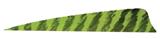 *BARRED FEATHERS 5"RW SHIELD CUT CHARTREUSE 100PK